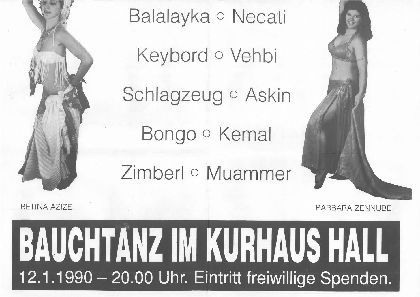Plakat Konzert Kurhaus Hall Yildirim 2 1990