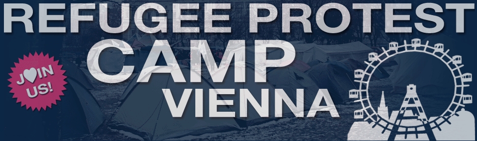 Logo des Refugee Camps Vienna